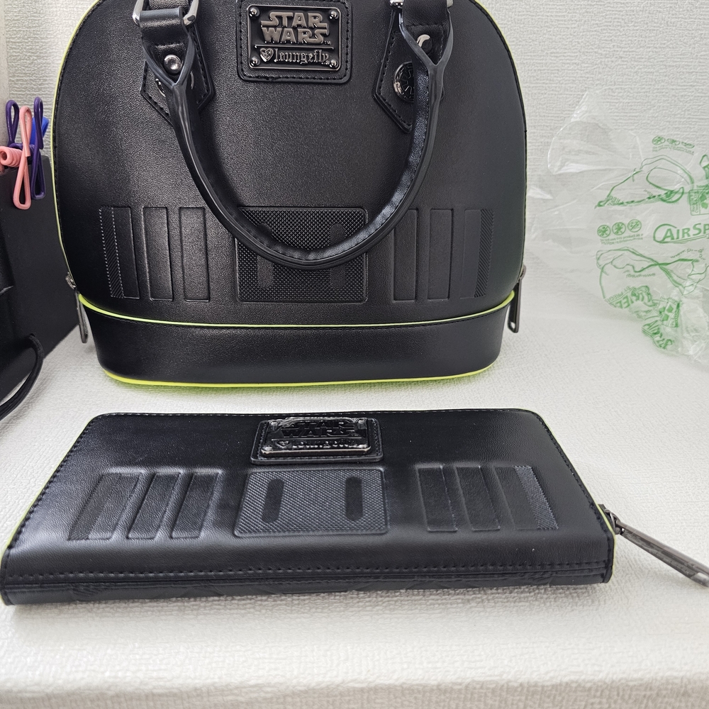 National Star Wars Day Loungefly Deathtrooper Satchel Purse And Wallet Set NWOT - Picture 4 of 16